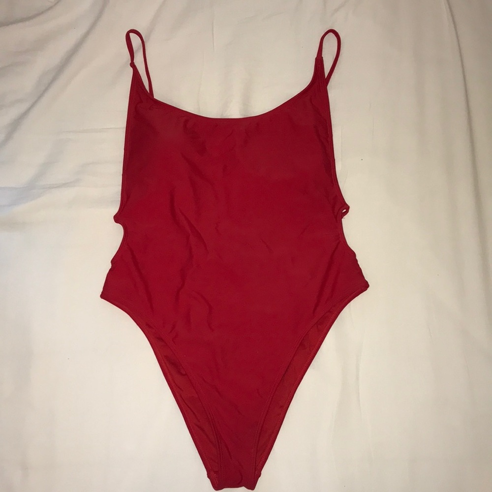 Red bathing suit